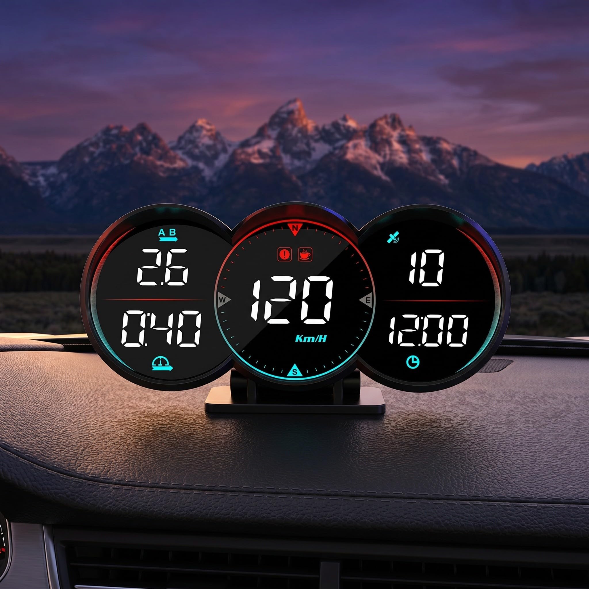 ibasenice Car GPS Hud Display Multi-function Speedometer with Compass And Overspeed Alarm Digital Head-up Gauge for Vehicles And Motorcycles