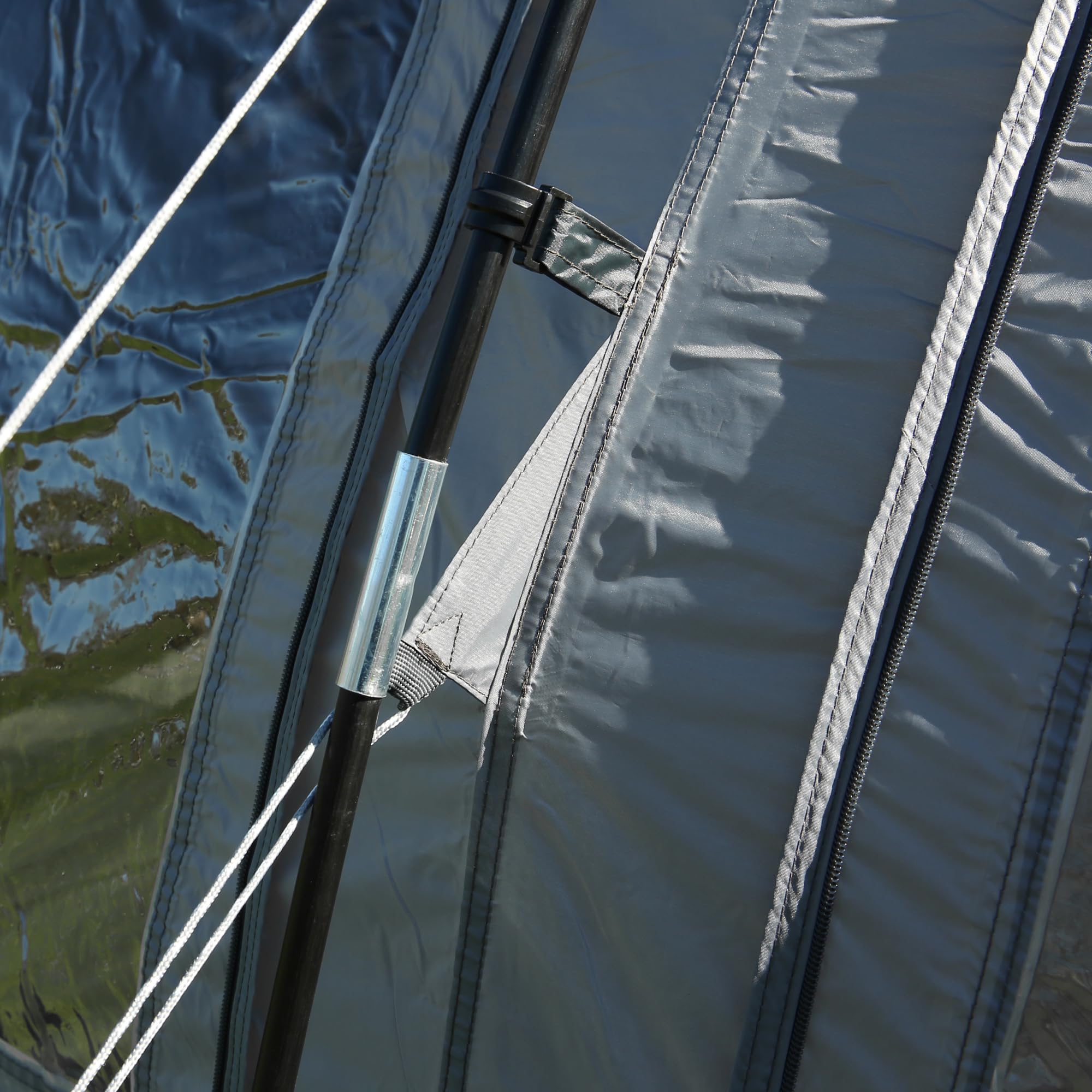 your GEAR Bora Tente tunnel familiale 5 personnes Hauteur debout Bac de sol étanche 5000 mm Auvent Gris