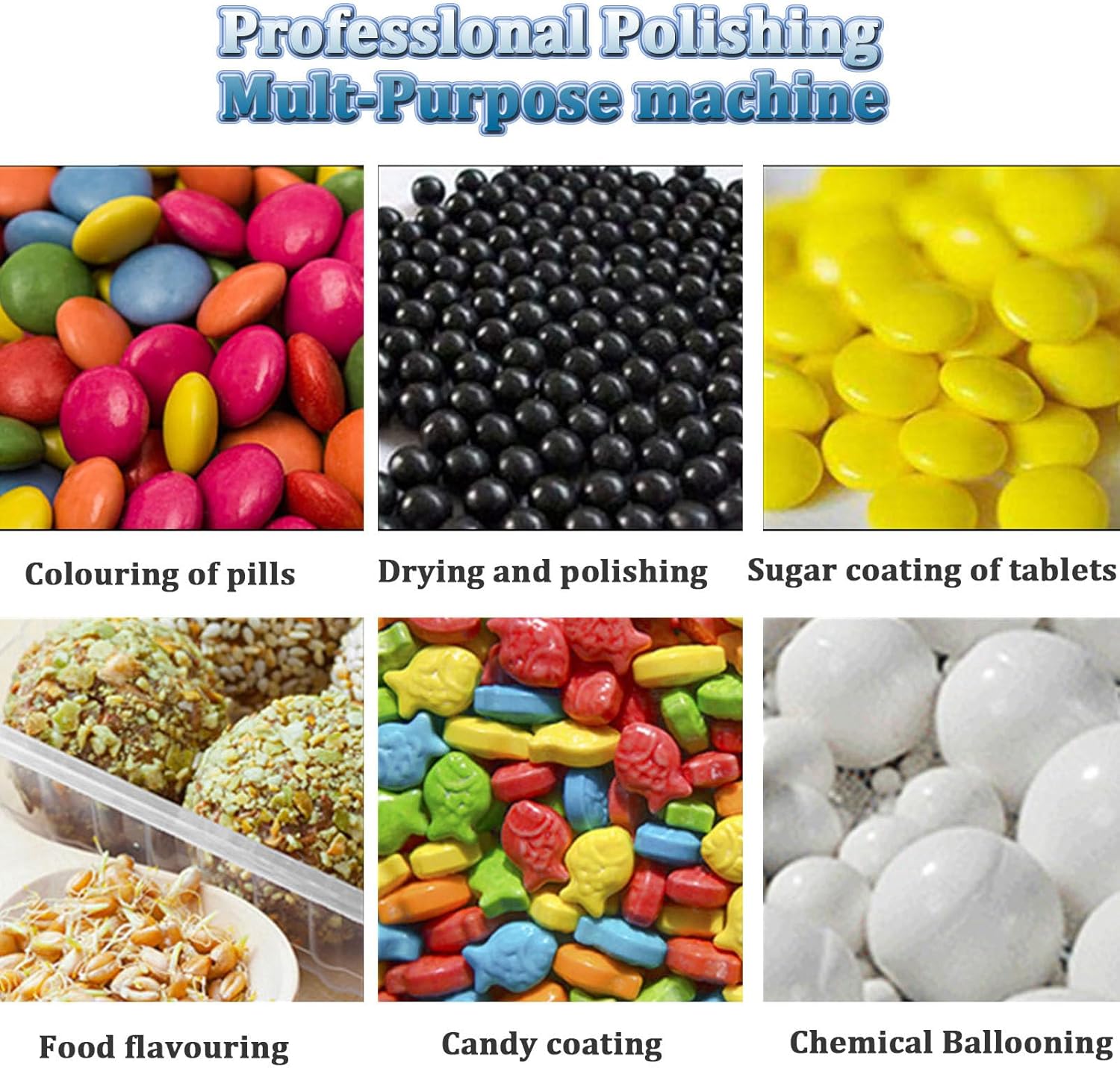 Generic Commercial Machine,Automatic Sugar Coating Machine Chocolate Coating Machine Candy Coating Pan Table Small Commercial Chocolate Panning Machine, Coater Sugar Pan Peanut Nut Coating, 400mm