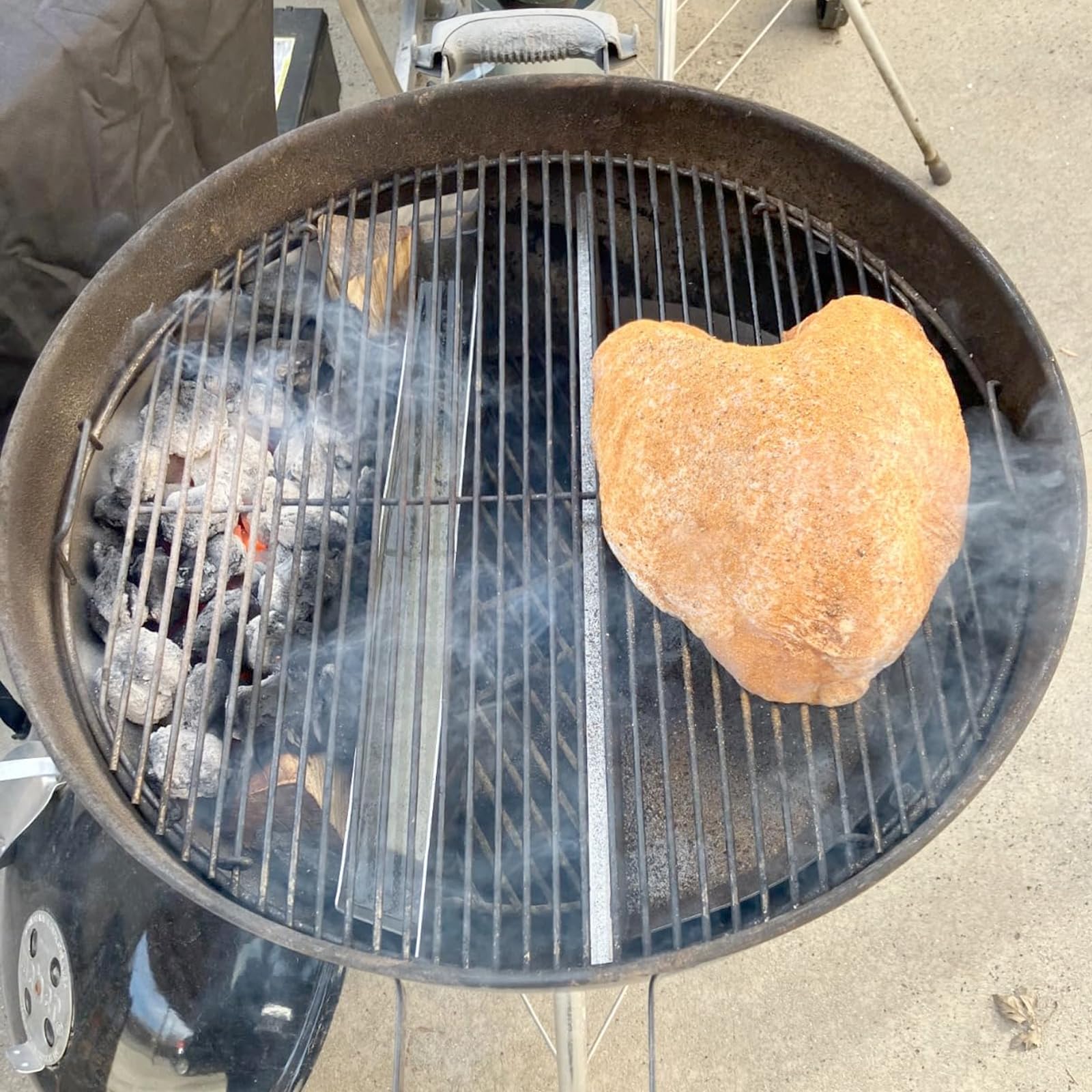 Grill Baskets Charcoal Basket With Water Pan Stainless Steel