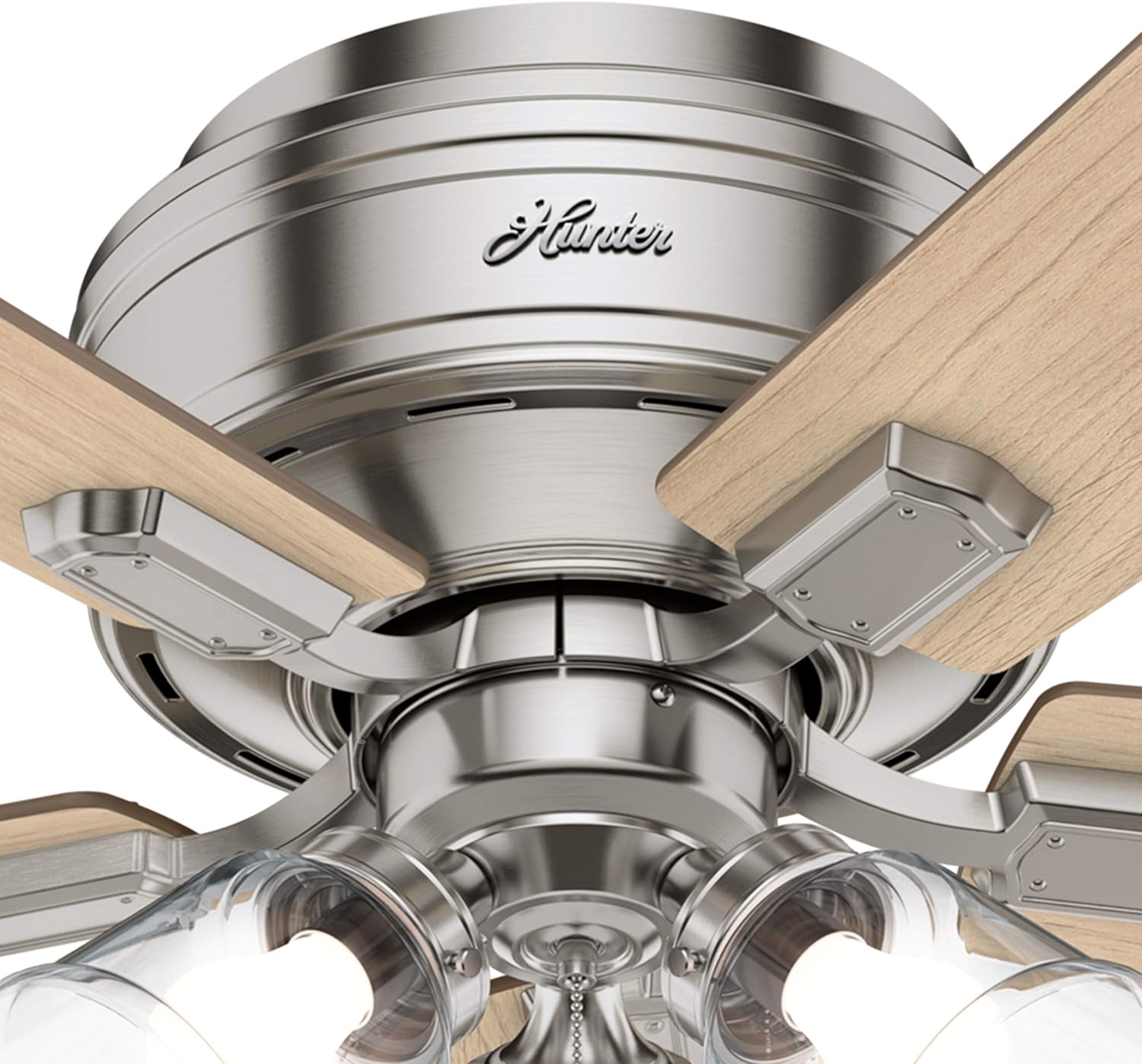 Hunter Fan 42 inch Casual Brushed Nickel Indoor Ceiling Fan with LED Lights (Renewed)