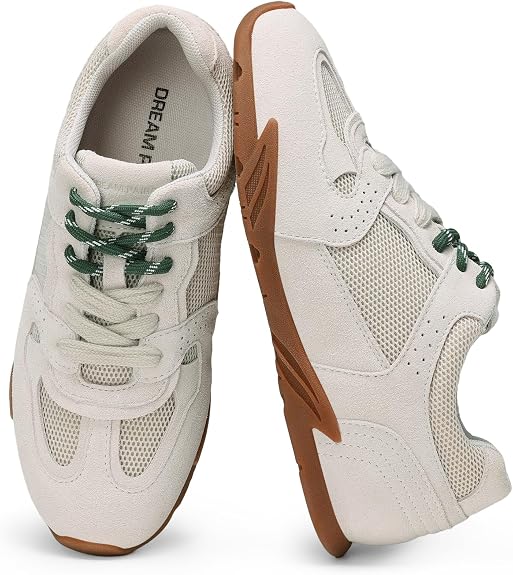 DREAM PAIRS Women's Retro Lace Up Sneakers Walking Shoes