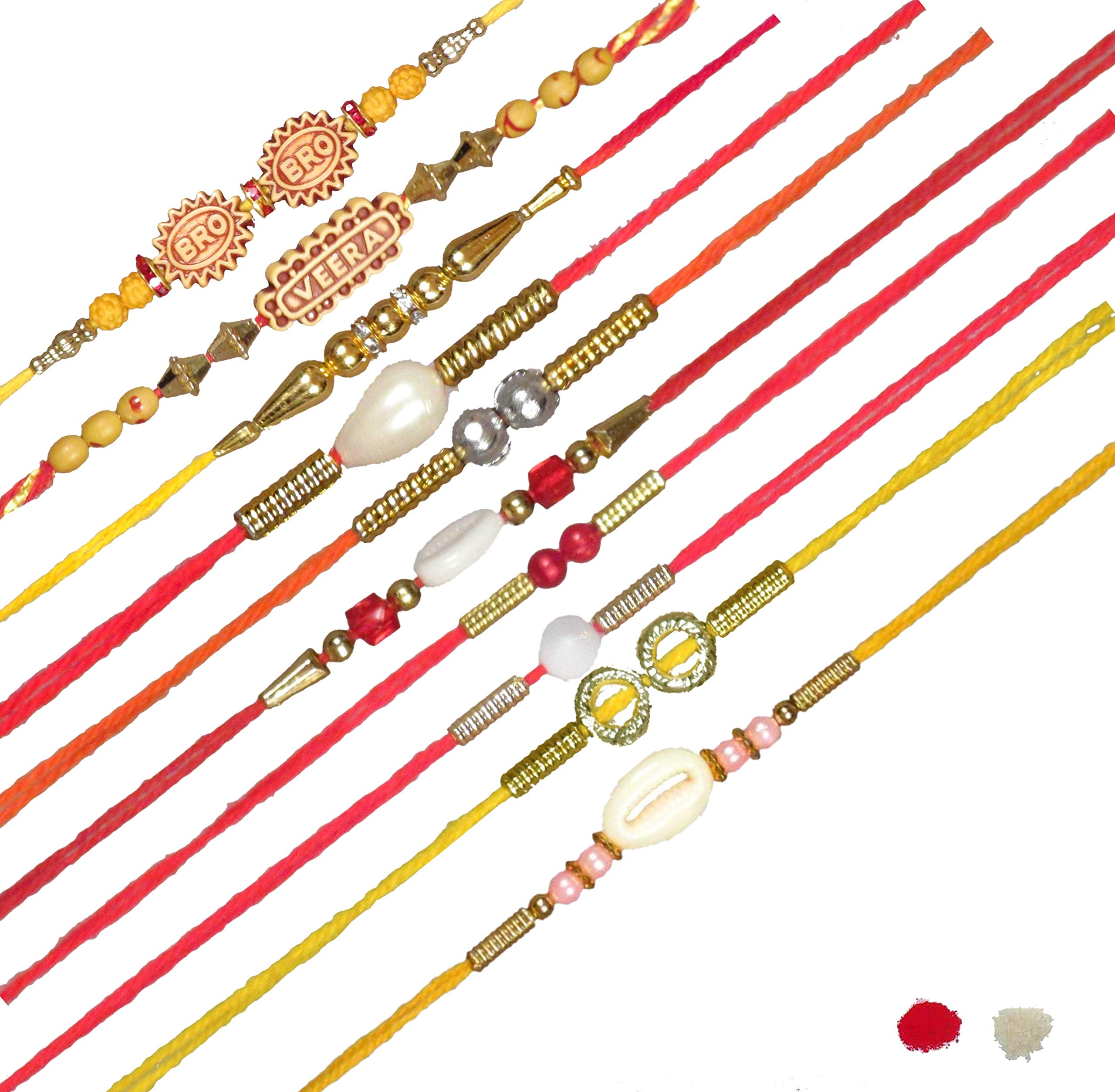 10 Thread Rakhi Combo for Brother | Rakhi Set of 10-image-27