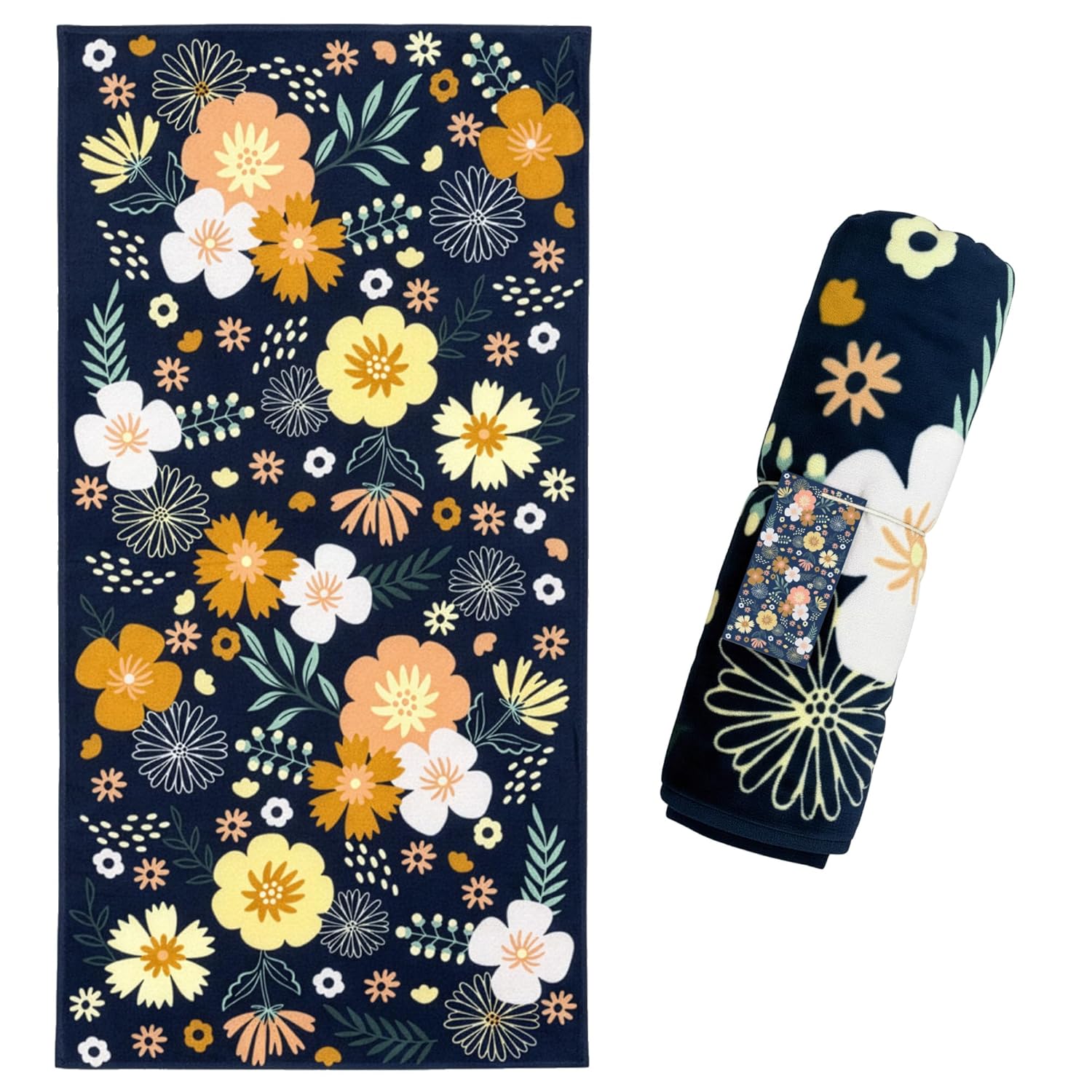 Wildkin Wet Bag Set & Cotton Beach Towel Bundle – Leakproof Wet/Dry Storage & Soft, Absorbent Towel for Beach, Pool & Travel for Kids - Wildflower Bloom