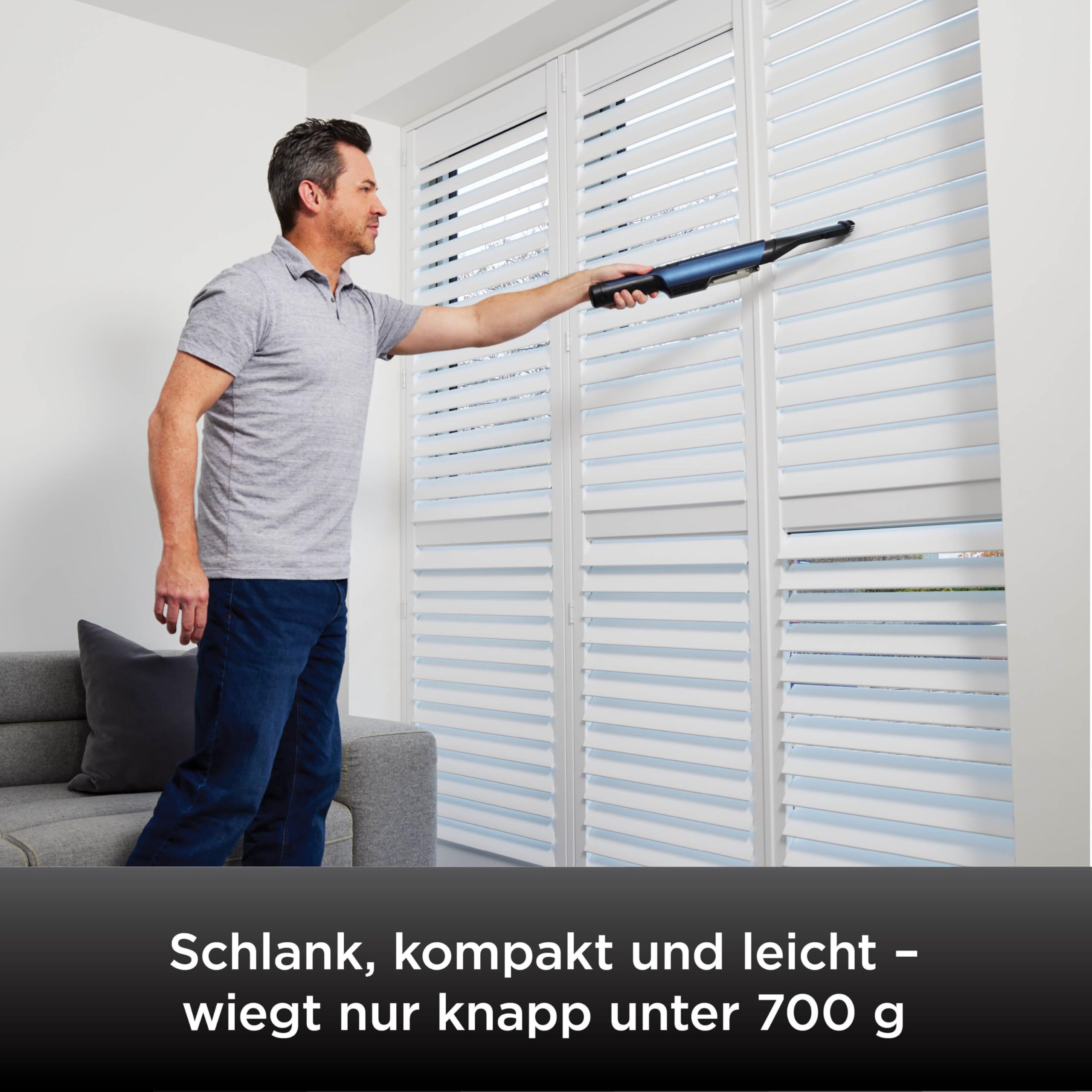 Shark WandVac 2.0 kabelloser Mini-Handstaubsauger, klein und leicht, leistungsstarker Akku-Handstaubsauger mit Staubpinsel/Fugendüse und Multi-Oberflächen-Aufsatz, Ladestation, Blau WV270EU