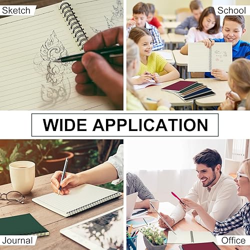 Miniatura 5 de Cuaderno de espiral a granel A5 con rayas universitarias, cuadernos forrados de 8.3 x 5.5 pulgadas, cuadernos de papel grueso para Navidad, oficina,