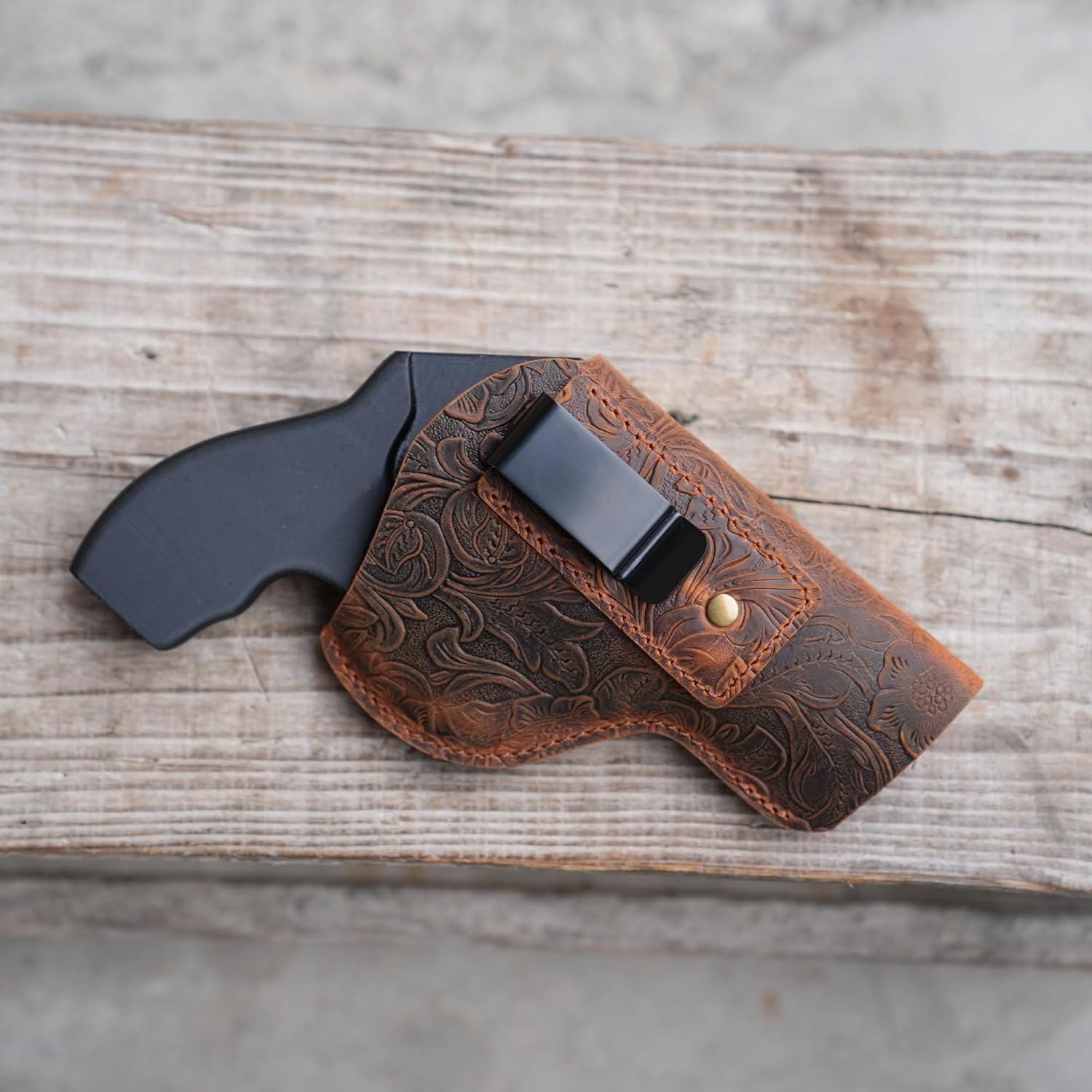 Genuine Leather IWB Gun Holster for Kimber K6S DA/SA Colt King Cobra Python Most K & L 6 Shot Revolvers in 3" .38 357 9 44cal. Ruger SP101