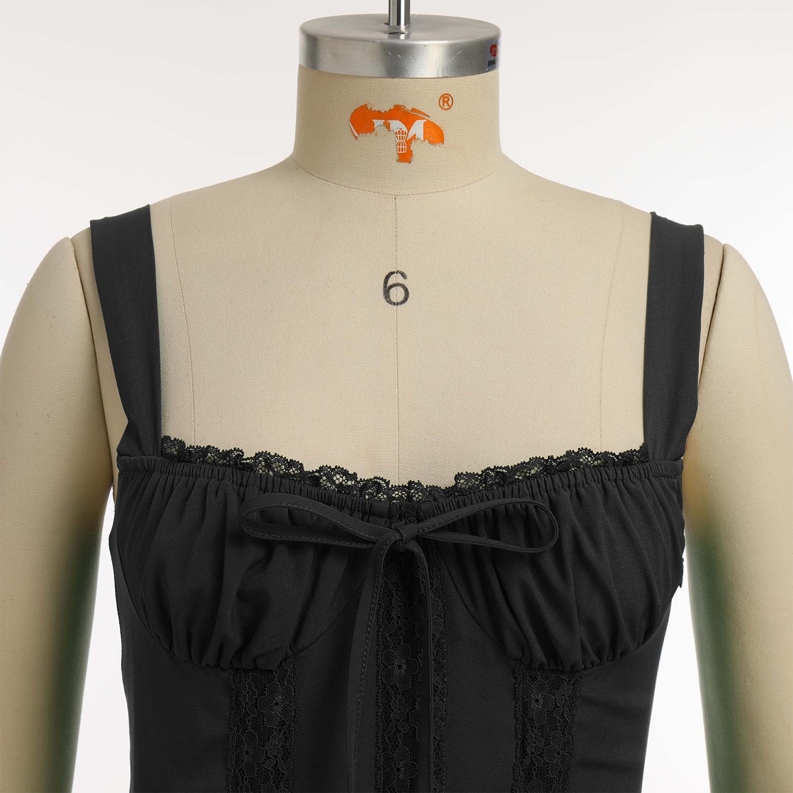 Odizli Damen Sommer Sexy Ärmellos Spaghettiträger Boho Blumen Spitze Kurz Minikleid