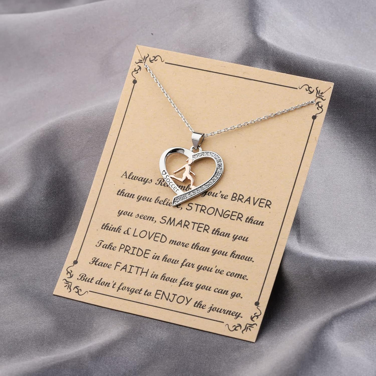 BNQL Soccer Necklace for Soccer Player Gifts Soccer Jewelry for Women Soccer Pendant Necklace Soccer Gifts for Soccer Lovers (soccer necklace) - Image 4