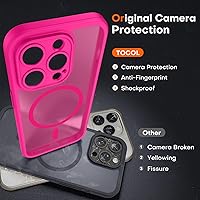 Vista 164 de TOCOL Funda magnética para iPhone 15 Pro Max, protección completa mejorada de la cámara, compatible con Magsafe, protección contra caídas, funda