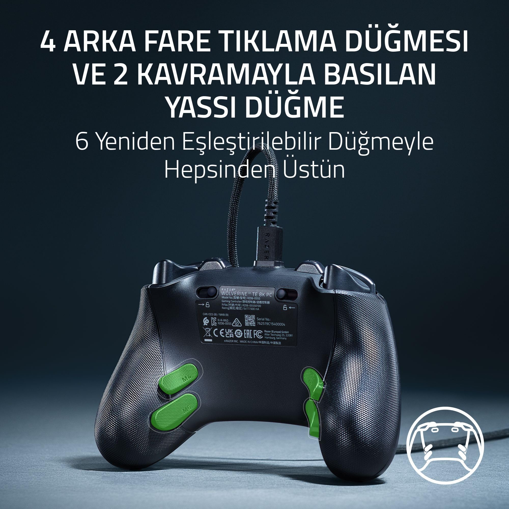 その他 RAZER Wolverine V3 Tournament Edition 8K Razer Wolverine V3 Tournament Edition 8K PC – PC için Kablolu