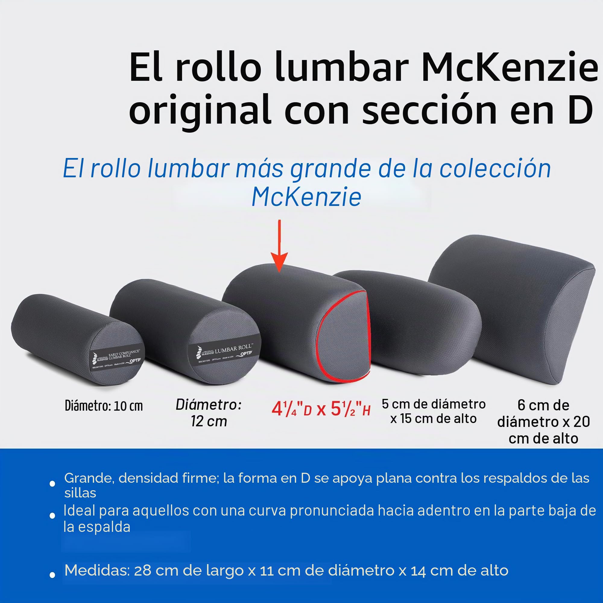 OPTP #700 Original Mckenzie Coussin lombaire en D