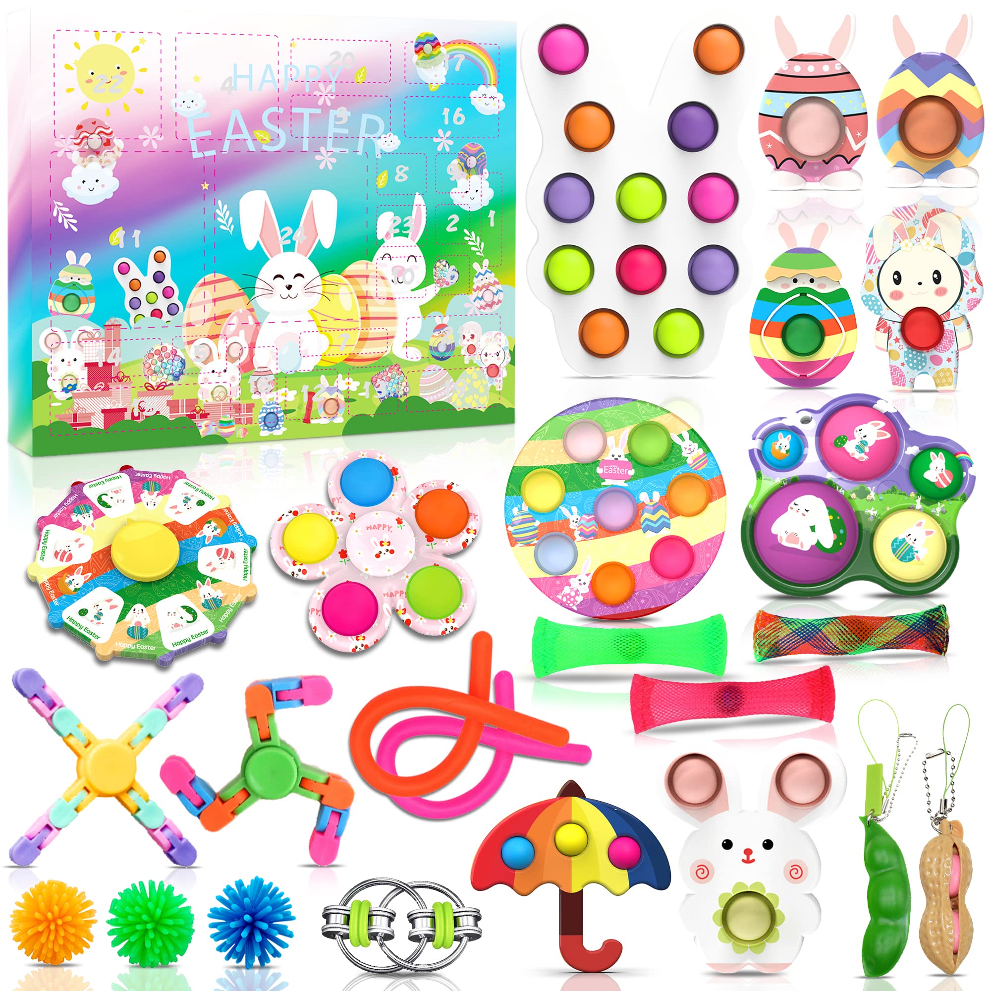 Buy Chennyfun Fidget Toy Pop Set, 24PCS With Box Fidget Pack, Sensory