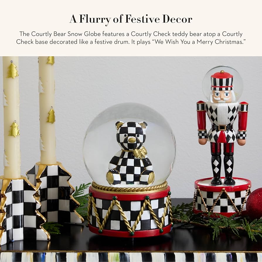 Mackenzie Childs マッケンジーチャイルズ スノードーム Amazon.com: MACKENZIE-CHILDS Christmas Snow Globe and Music