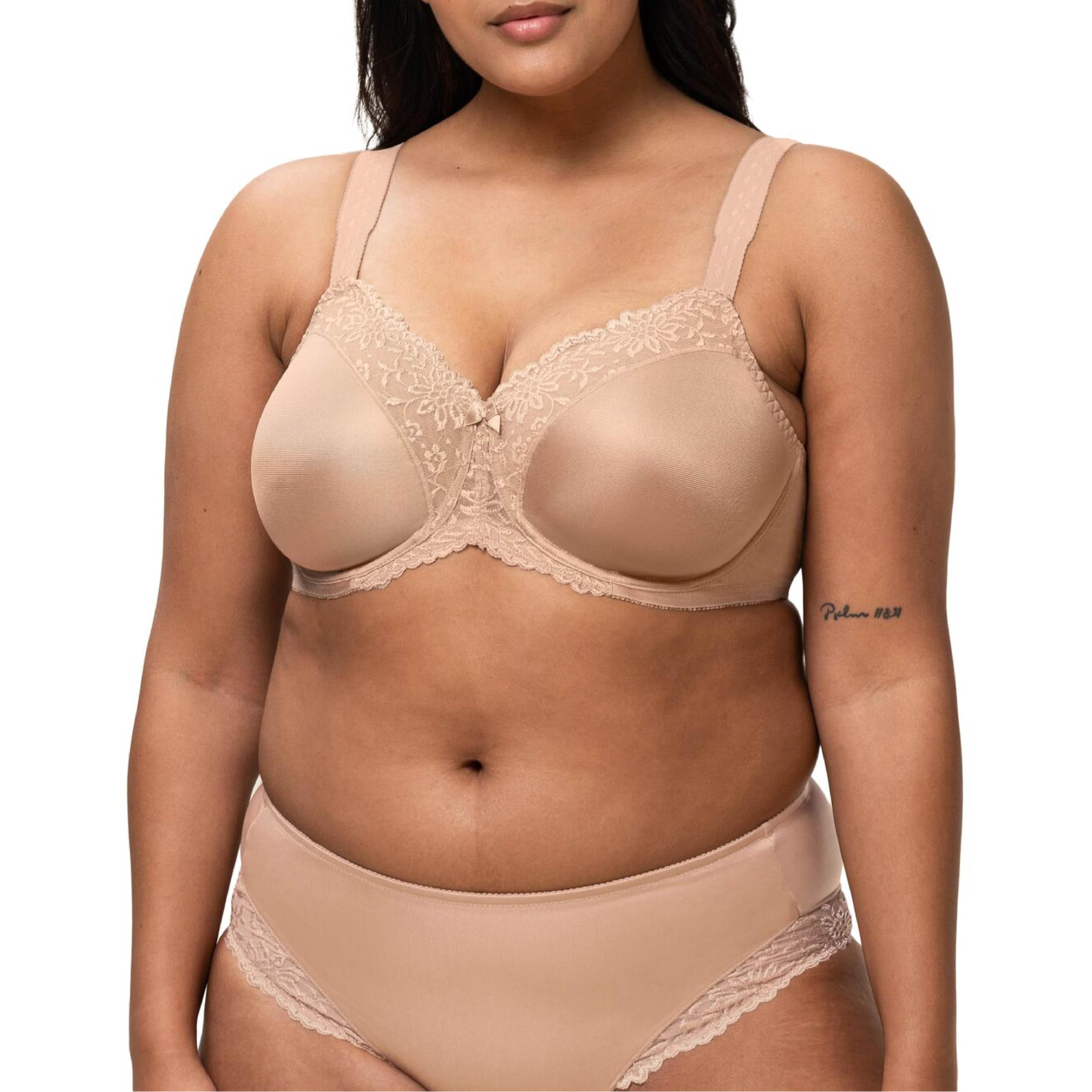 Triumph Ladyform Soft W Minimizing Bra for Women - Soft Full-Coverage Underwire Bra with All-Day Comfort - Sizes