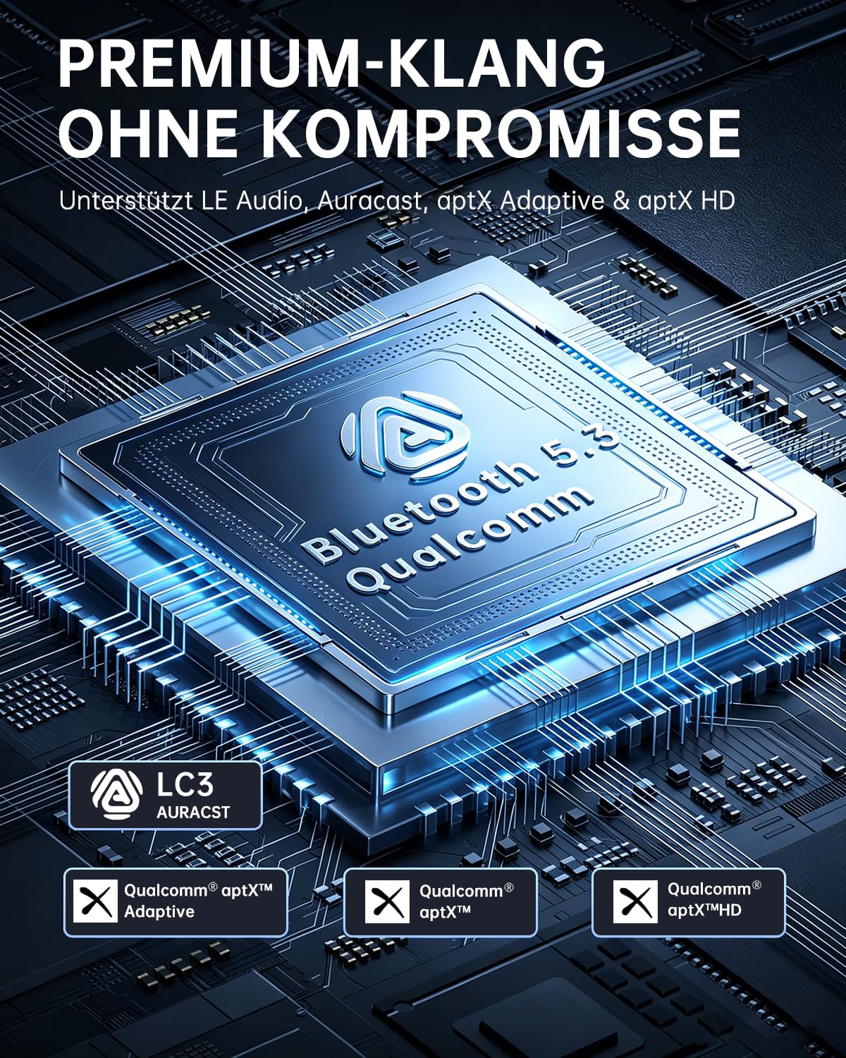 Bluetooth Adapter Flugzeug & LE Audio Auracast Transmitter mit aptX & LC3
