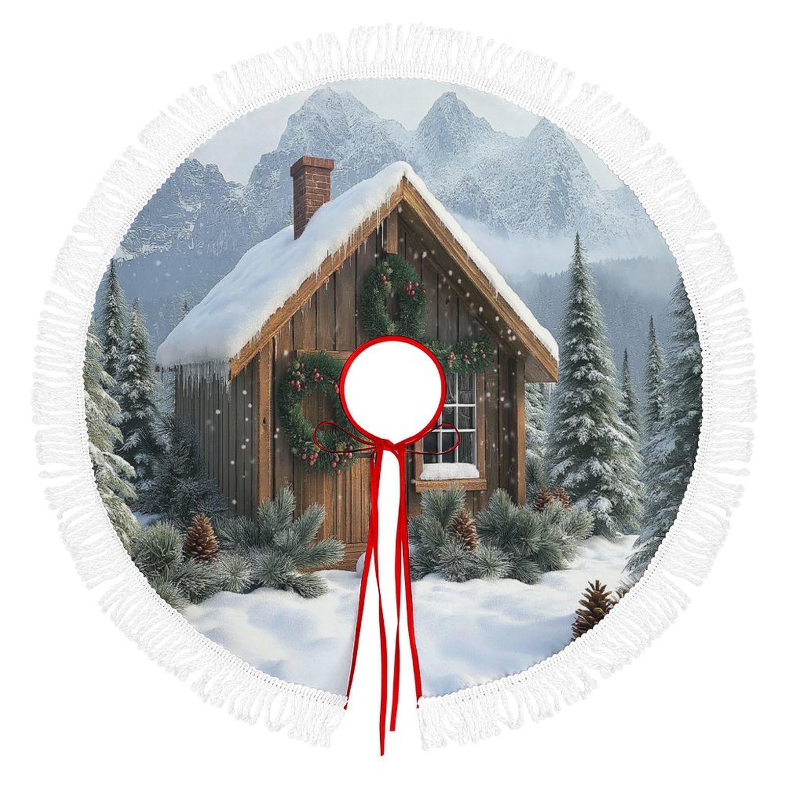 Jupe d'arbre de Noël couronne de pin pour sublimer vos décorations de fête à domicile