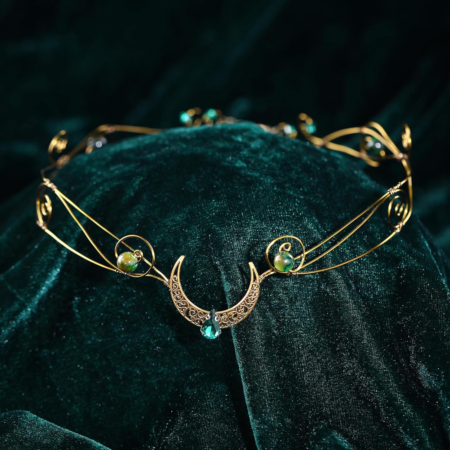 Fairy Circlet Headpiece Crown - Cosplay Retro Bronze Renaissance Crown - Image 6