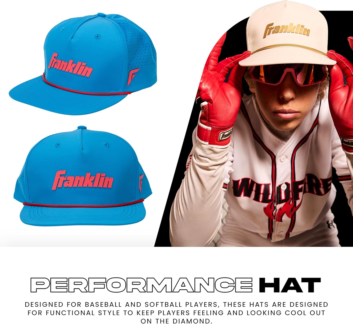 Franklin Sports Baseball Hat - Baseball + Softball Hats for Men + Women - Adult Hat - One Size Fits Most