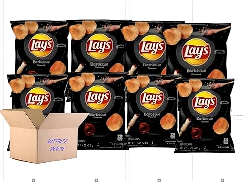 Wittbizz Snacks Patatas fritas clásicas para barbacoa, 1.5 onzas (paquete de 8)