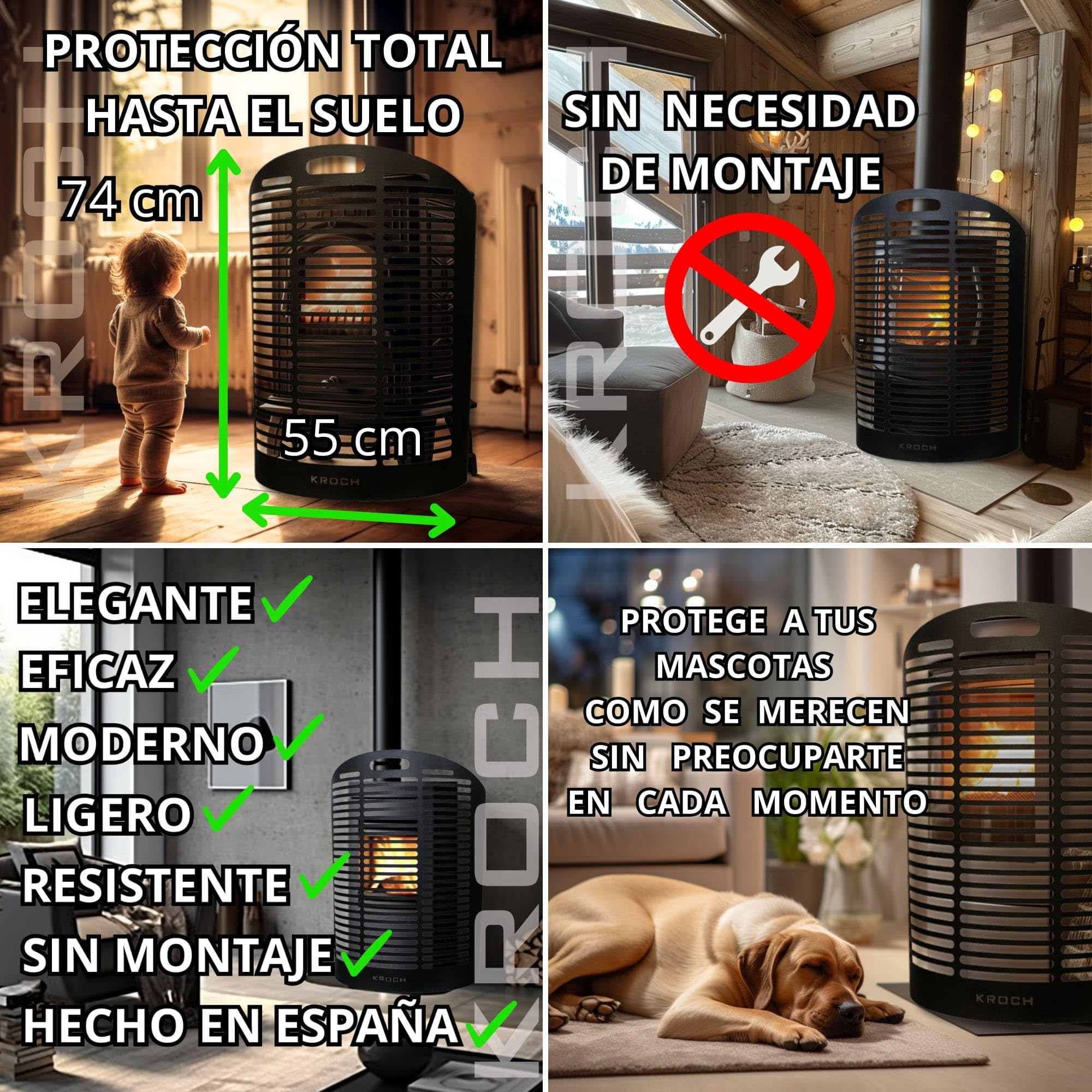 Protector Estufa Pellets Leña Seguridad para Niños Bebes y Mascotas Protector Estufa Niños Protector Estufa Gas Proteccion Cristal Estufas Protector Estufa Leña Niños Proteção Lareira Bebe