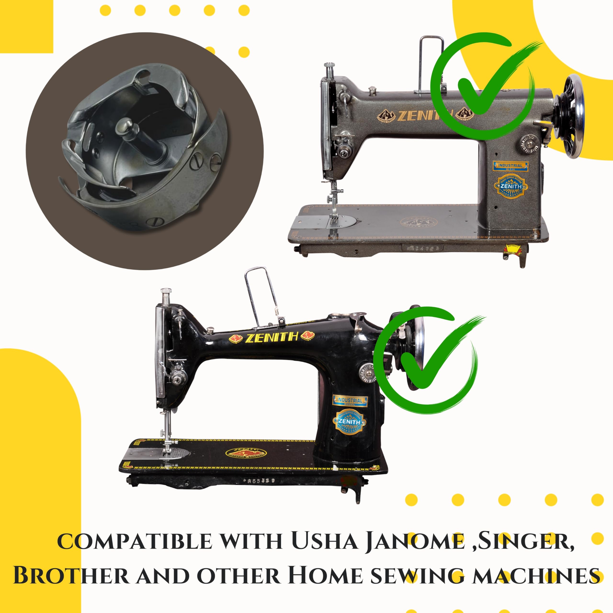 MJ Metal Shuttle Hook for Tailor and Home Use Umbrella Sewing Machine — Amazon image 3