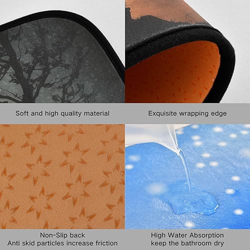 Miniatura 4 de Silhouette Werewolf - Alfombrillas de cocina de 2 piezas para piso, alfombras de cocina de pelo bajo, acolchadas, absorbentes, cómodas, para