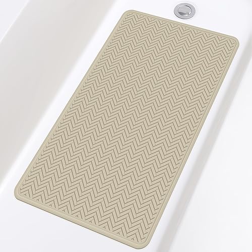 Miniatura 18 de OTHWAY Alfombra de Bañera Antideslizante, Alfombra de Baño de Goma Extra Larga para Bañera, Lavable a Máquina, Alfombra Antideslizante para Ducha