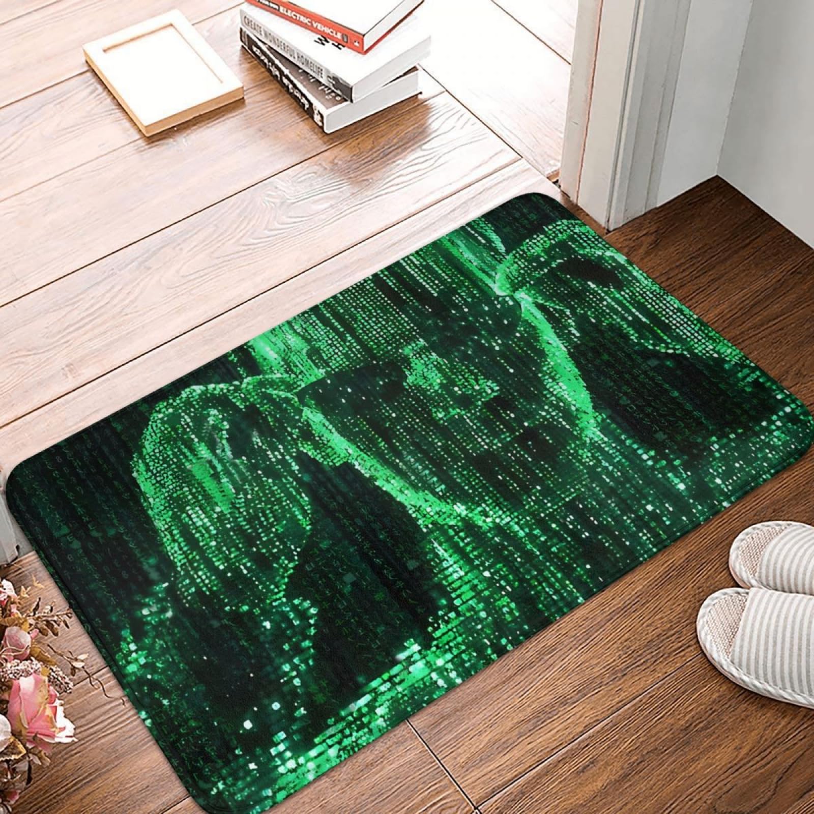 Tapis de salon vert pour une décoration d intérieur nature et balcon