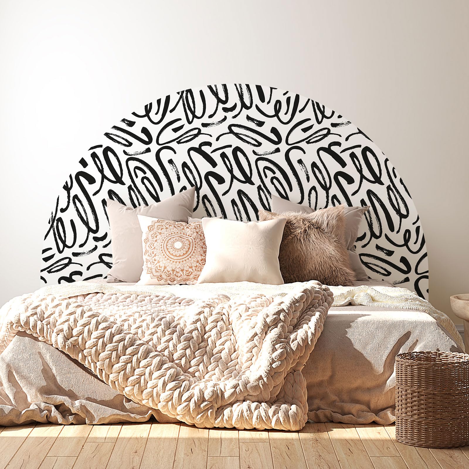 3617689807058 Graphic Headboard Stickers with Matte Protection Width 200 x Height 130 cm Ideal for Beds 160 cm