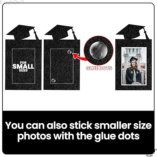 Miniatura 3 de KatchOn, Juego de decoraciones de fiesta de graduación en negro y dorado 2023  No DIY  We are So Proud of You Banner  Espirales colgantes de