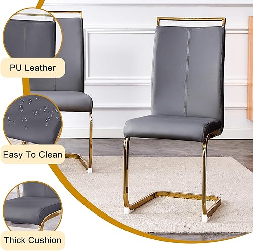 Miniatura 14 de JUFU Juego de Mesa de Comedor para 6, Mesa de Mármol Sintético y Juego de Sillas de 6, Juego de Mesa de Comedor Moderno para 6, Juego de Mesa de