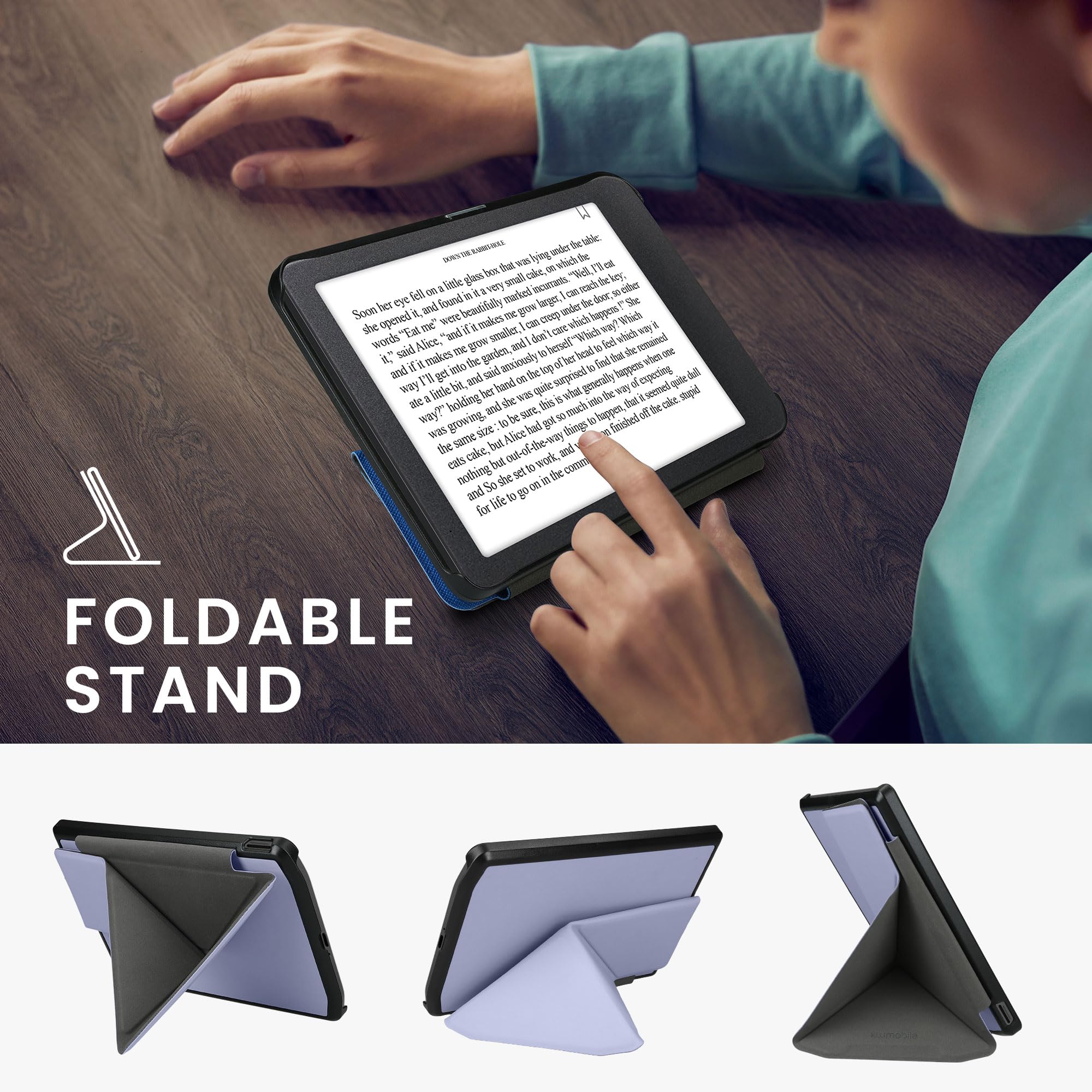 kwmobile Etui ochronne kompatybilne z Pocketbook Verse/Verse Lite/Verse Pro/Color/Vivlio Light/Light HD - etui z ekoskóry - klapka na czytnik e-booków - lawendowy