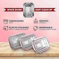 Vista 5 de Kinsho - Fiambreras Bento de acero inoxidable