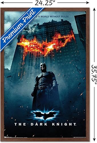 Miniatura 29 de Trends International DC Comics Movie - The Dark Knight - Póster de pared de una hoja con logotipo de Batman en fuego, 22.375 x 34 pulgadas, paquete