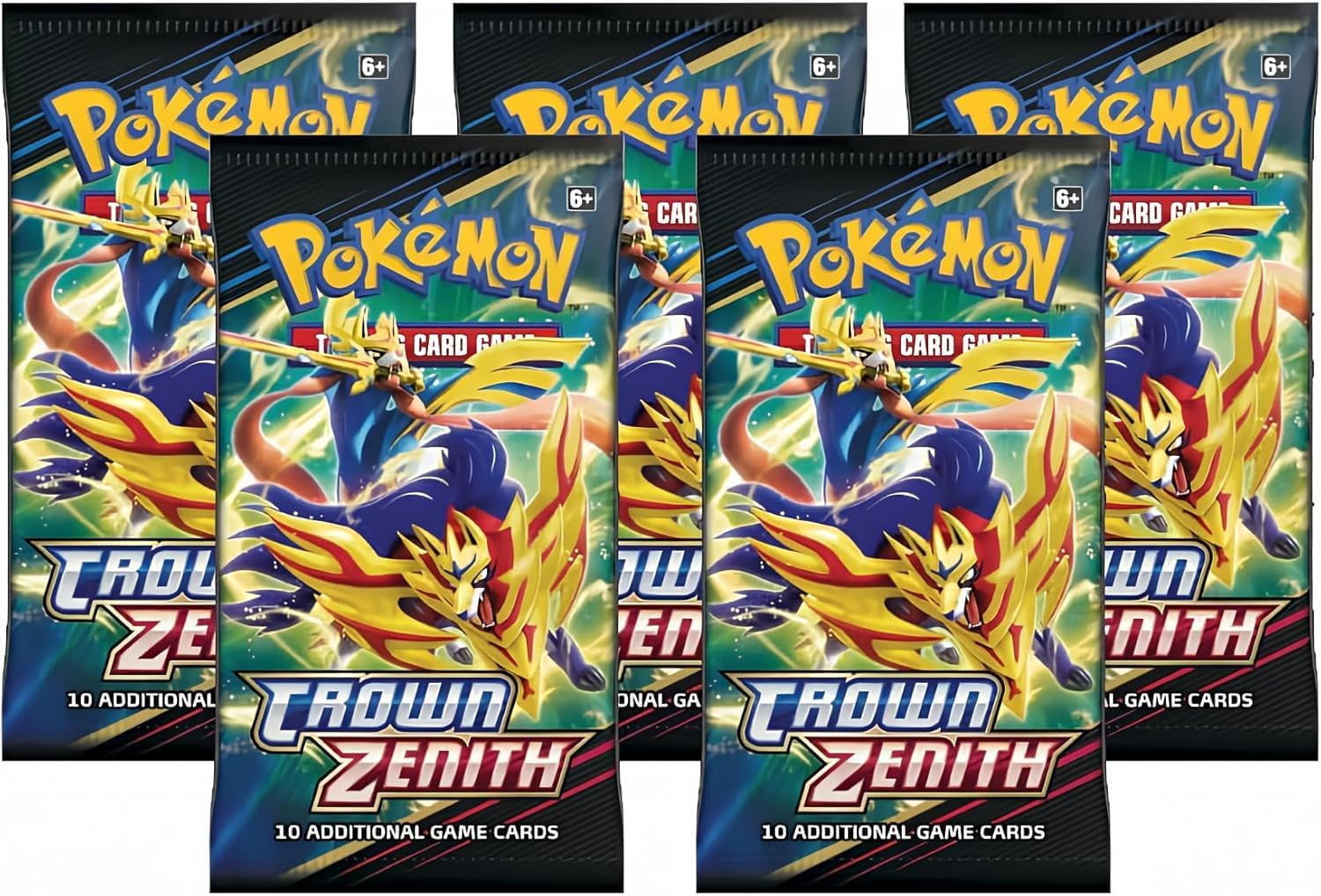 Pokemon Crown Supreme - Set of 5 Booster Packs - 5 Sealed Booster Packs