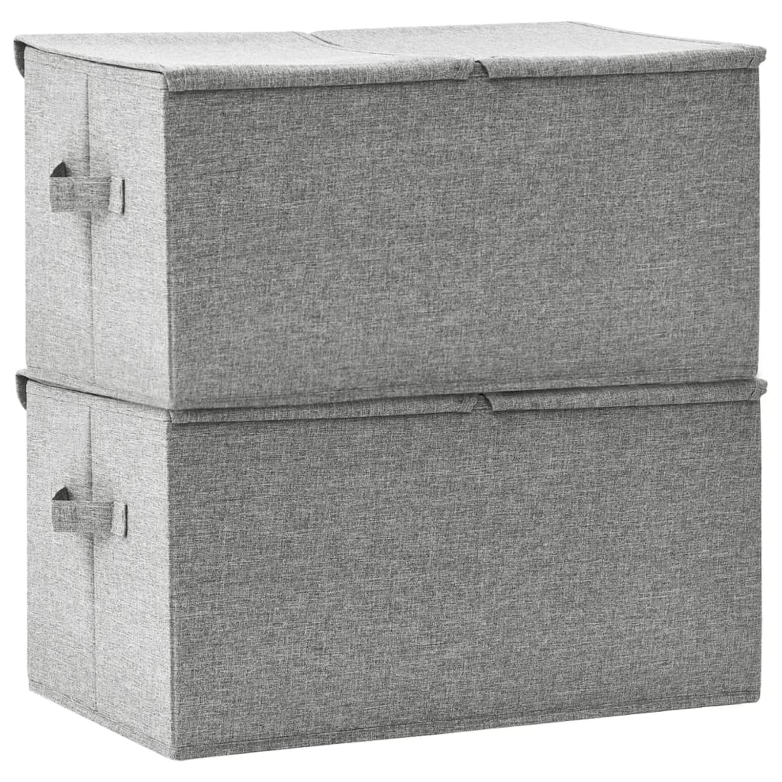 ZEYUAN Aufbewahrungsboxen 2 STK Spielzeugkiste, Aufbewahrungskiste, Kleideraufbewahrung, Kleideraufbewahrung & Organisation, Stoff 50x30x25 cm Grau
