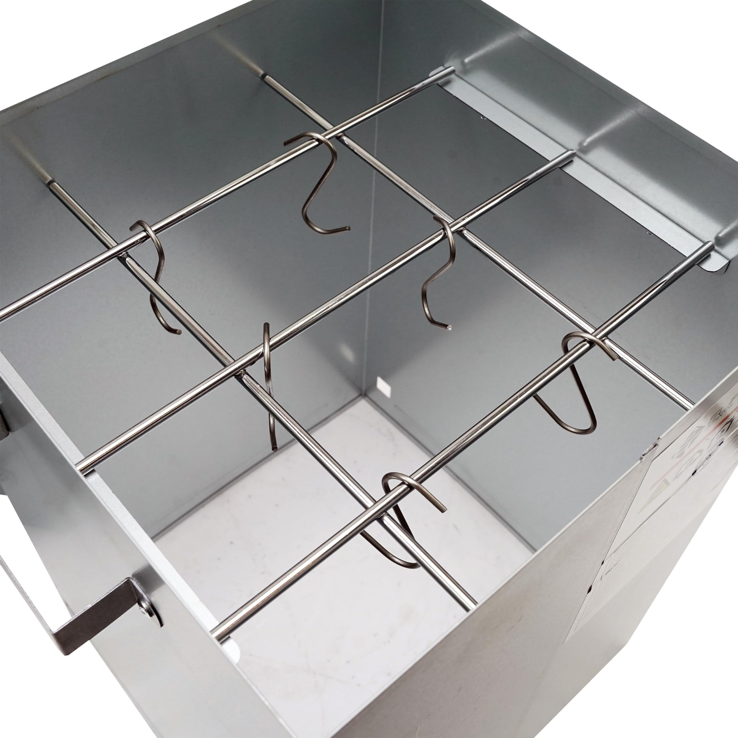 Teleskop-Räucherofen Quadratisch 101 cm – Smoker für den Außenbereich mit Thermometer und 10 Räucherhaken