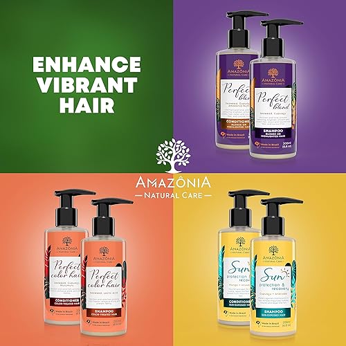 Miniatura 6 de Acondicionador de color natural para hombres y mujeres, acondicionador de cabello seguro para cabello teñido  con algas marinas, cupuacu y murumuru