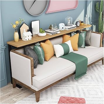 ERRULAN Behind Couch Table Skinny 24 32 40 48 56 63 70 78 Inches, Modern Sofa Tables Narrow Long Wood, Slim Console Tables for Living Room, Entryway, HomeBlack,23.6x5.9x31.5in/60x15x80cm