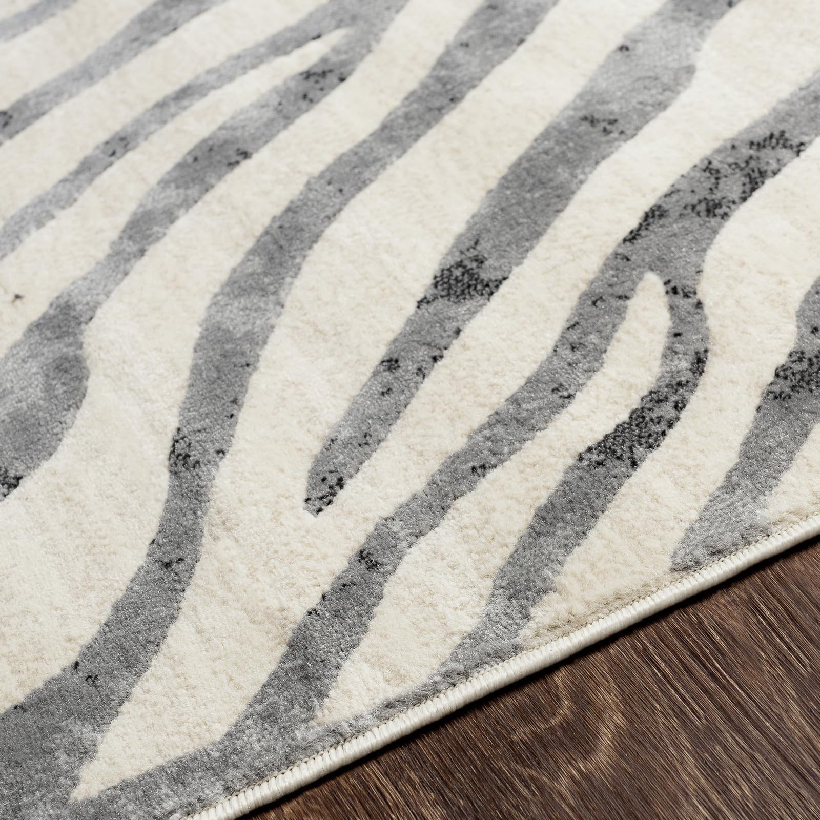 Livabliss Luanda Soggiorno Boho, grande camera da letto 120x170 cm – tappeto per sala da pranzo con motivo geometrico, soggiorno scandinavo moderno in grigio, nero e beige