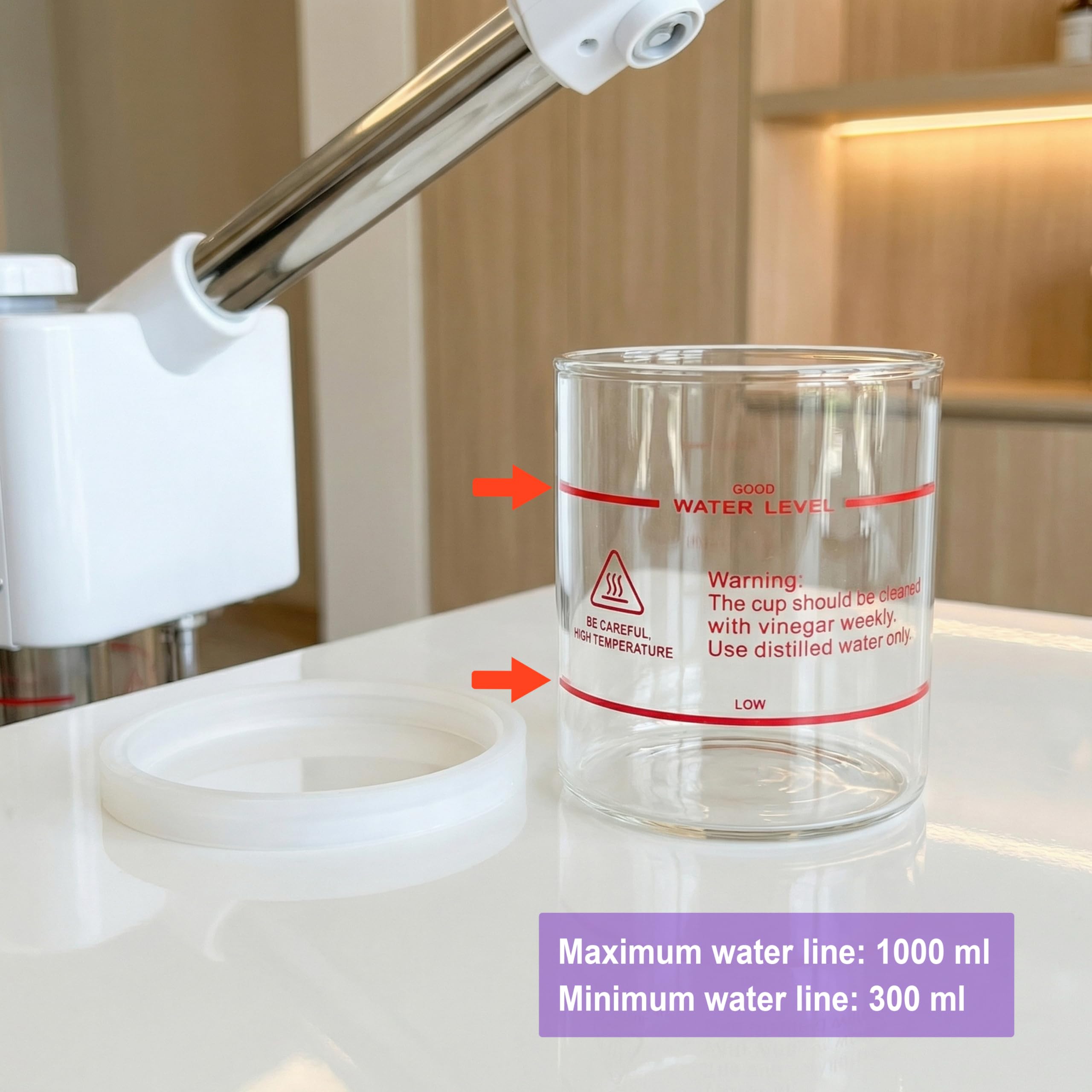 Elitzia Zubehör transparent Steamer jar Glas Steamer jar Ersatzteile der Facial Steamer