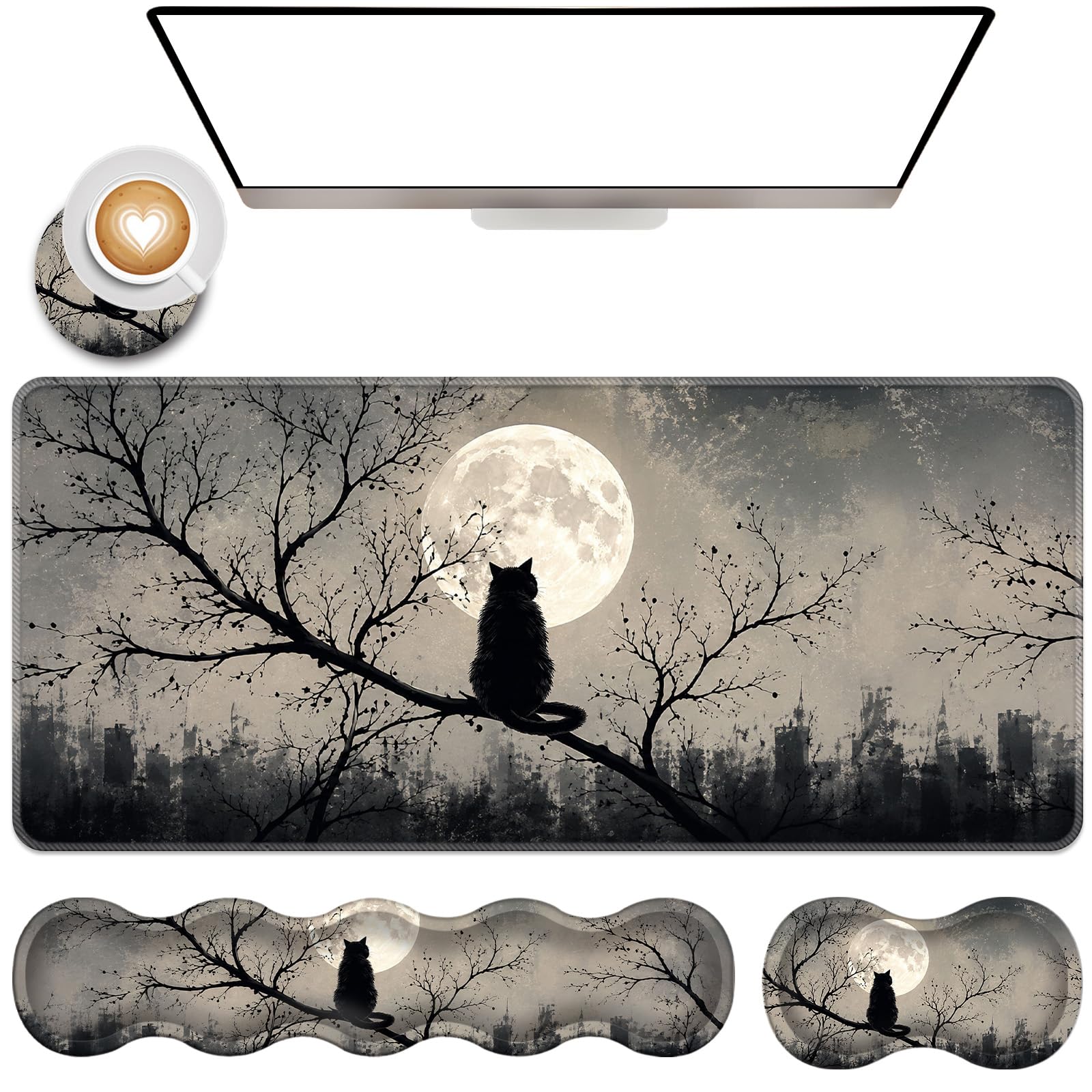Gaming Mouse Pad Wrist Rest Set - Ergonomic Comfort -16