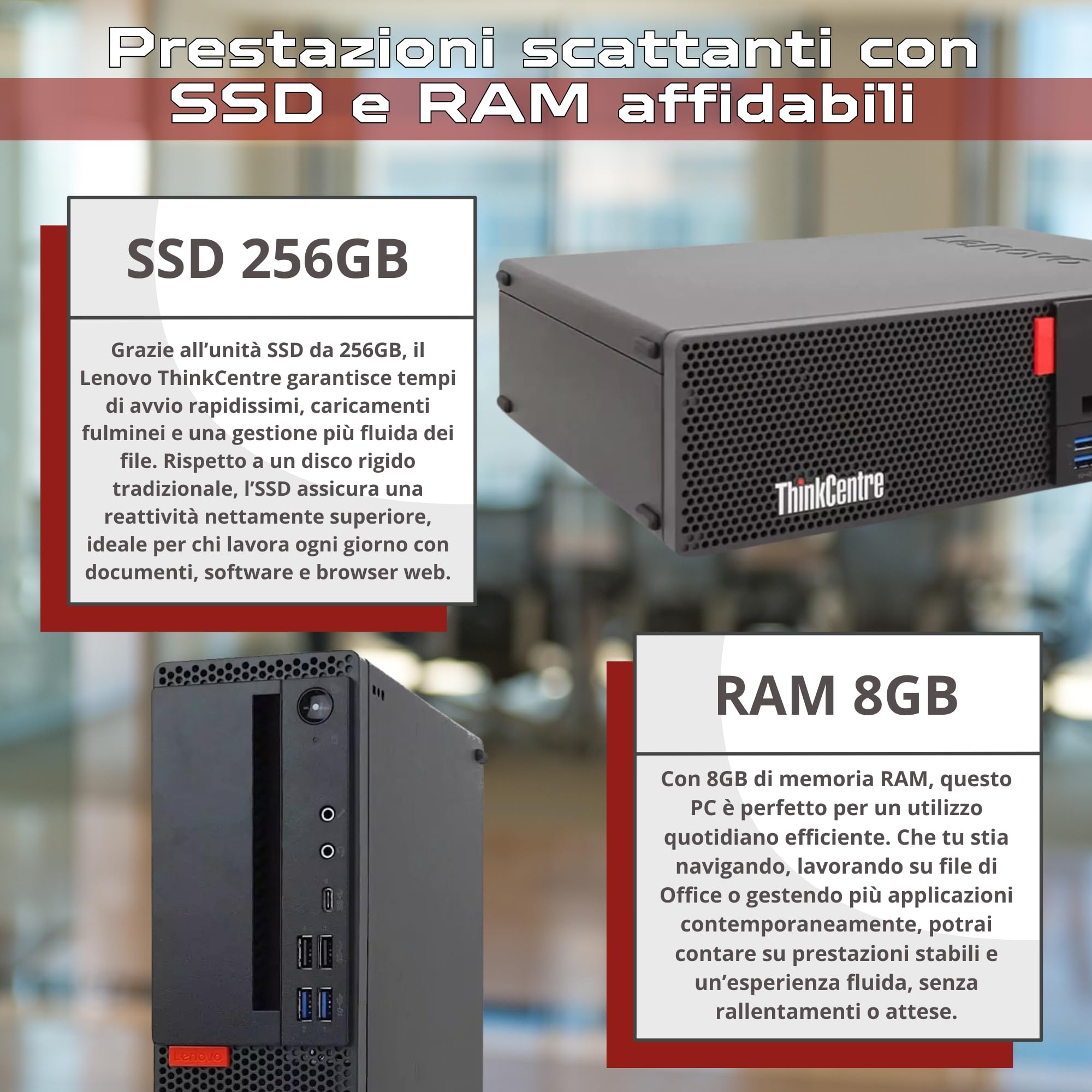 Lenovo ThinkCentre Mx20s SFF Desktop PC | Intel Core i5-8500 up to 