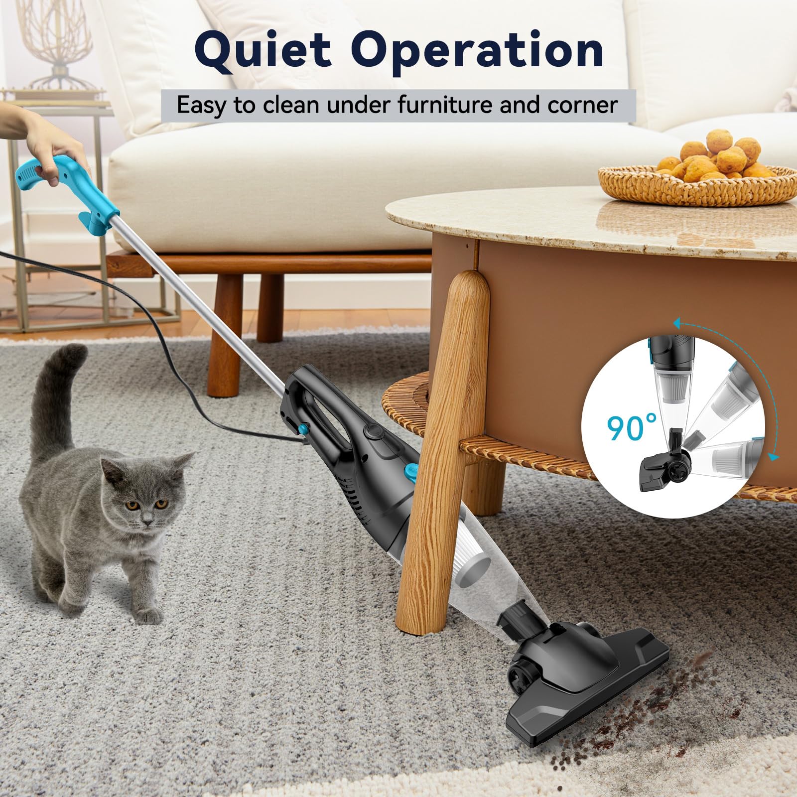 TC-JUNESUN Corded Vacuum - 4-in-1 Handheld Stick Vacuum -5