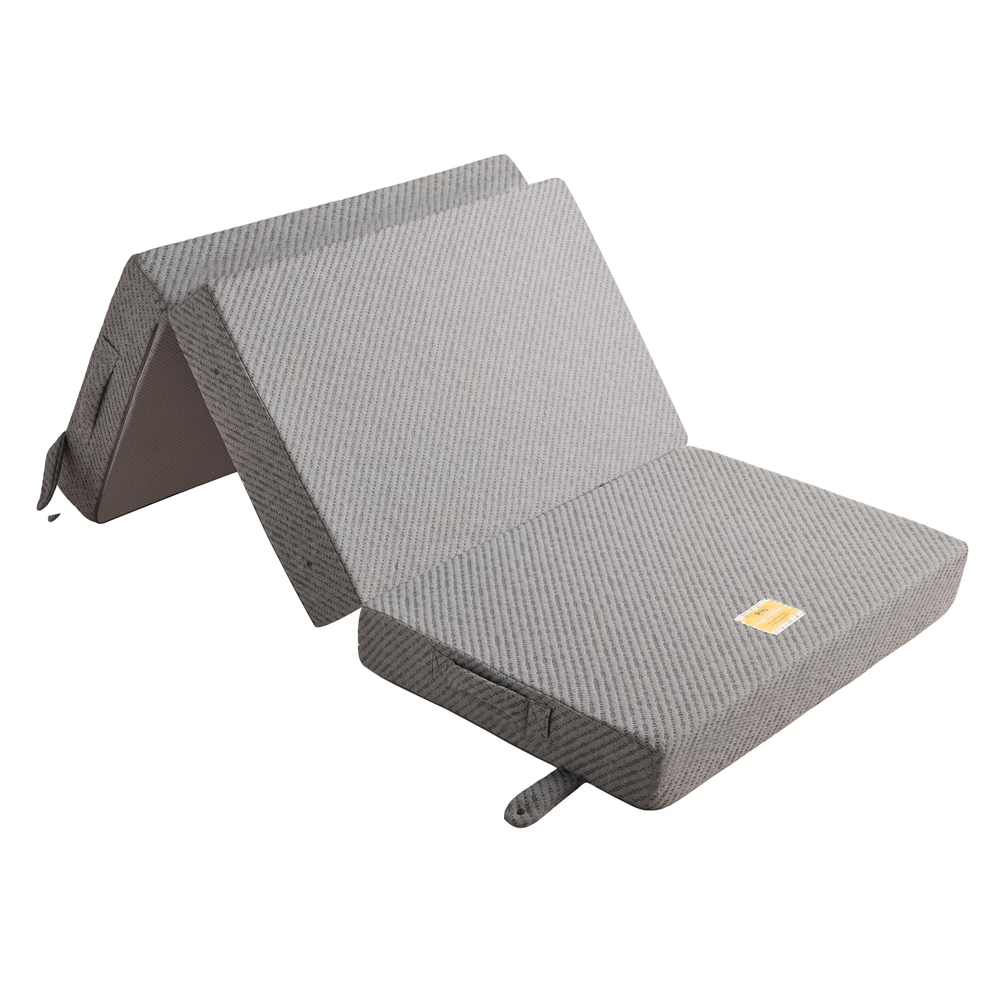 Snug Foldable Mattress - 10cm Foam Folding Floor Mattress Ideal Guest Bed Supportive Comfortable Trifold Design for Sleeping Sitting and Relaxing - Machine Washable Cover, Easy Storage - Single