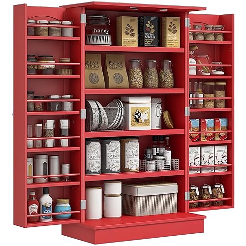 HOMCOM 41" Kitchen Pantry Storage Cabinet, Freestanding Kitchen Cabinet with