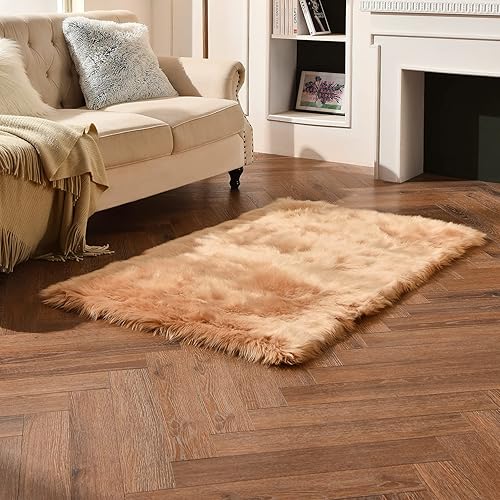 Vista 120 de duduta Tapete redondo de piel de oveja sintética color púrpura de 4 x 4 pies, peludo y mullido, lavable a máquina