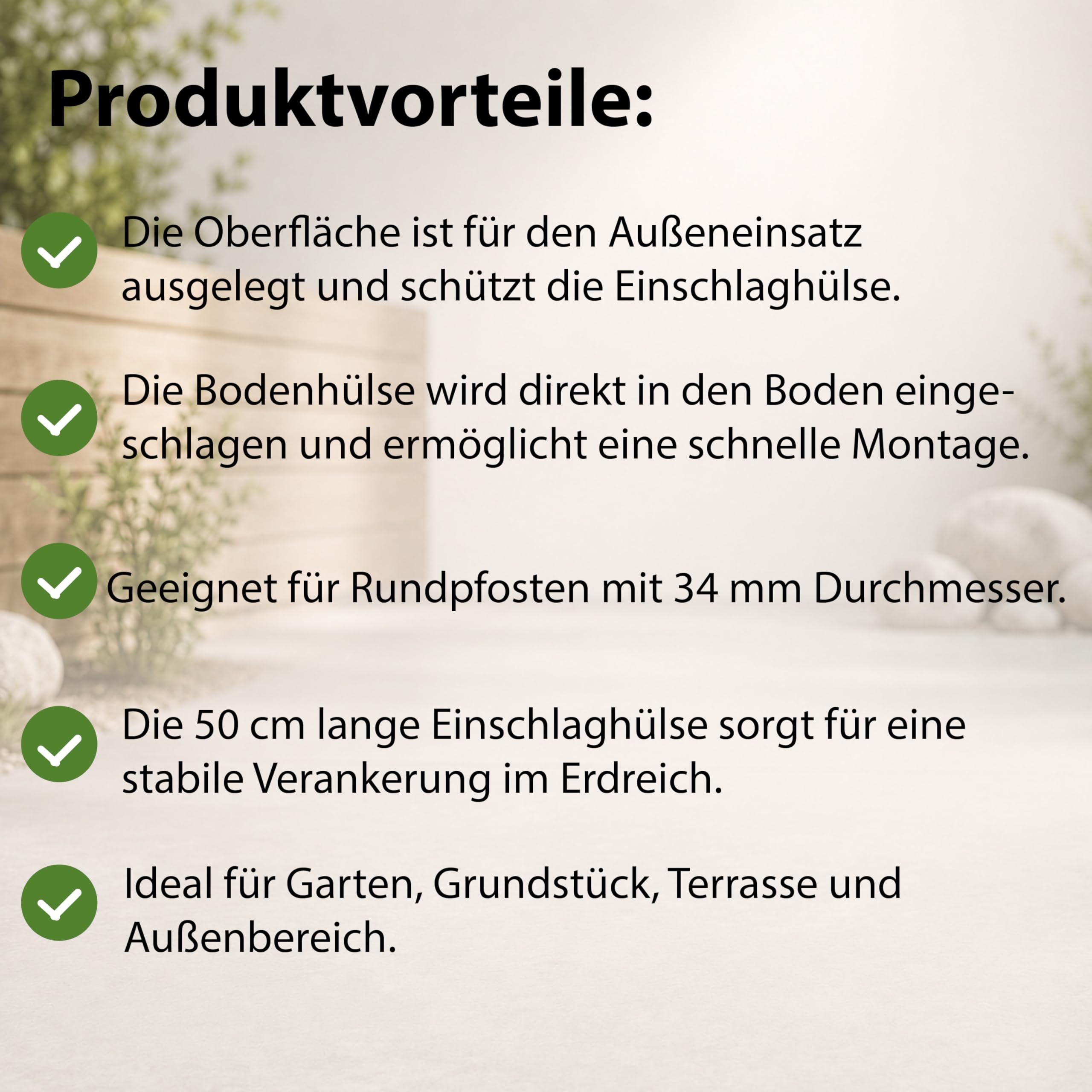 Baumarktplus 12x Bodenhülse Einschlaghülse für Ø 34 mm Zaunpfosten Einschlagbodenhülse 50 cm Länge Zaunpfahl Bodeneinschlaghülse Pfosten verzinkt Aufnahme 100 x 100 mm