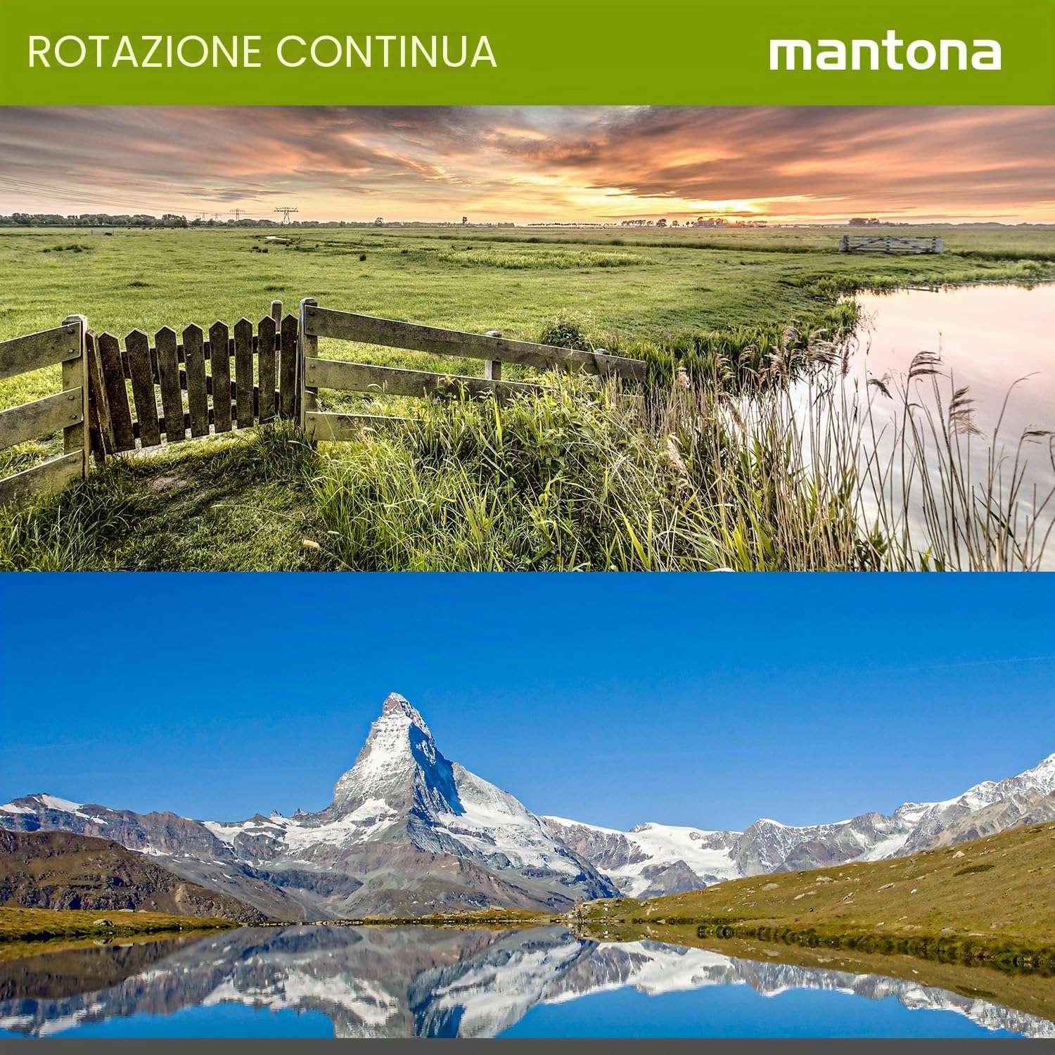 Mantona Testa panoramica motorizzata, riprese panoramiche a 360°, rotazione continua, utilizzabile con treppiedi fotografico, accessorio per fotocamere GoPro e smartphone